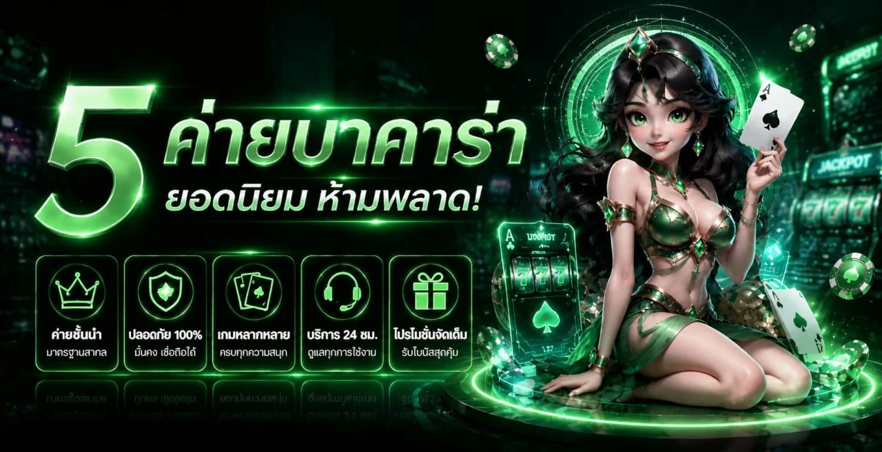 แบนเนอร์ YAK69 คาสิโนและสล็อตเว็บตรงโทนดำทองพร้อมตัวละคร PG Soft